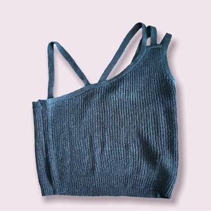 Asymmetrical Sweater Crop Top